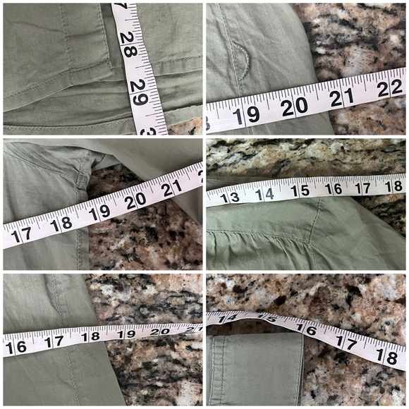 Esprit De Corp Army Green Tunic Mini Dress Sheer Utility Gorpcore Granola Girl 6 - Picture 5 of 9